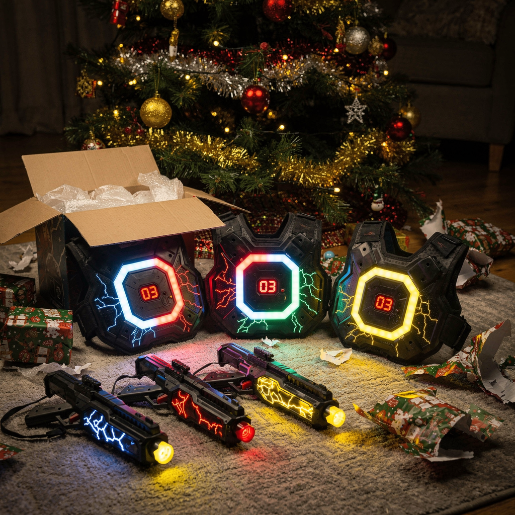 Laser tag battle set as a Christmas gift